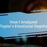 How I Analyzed Taylor’s Emotional Depths